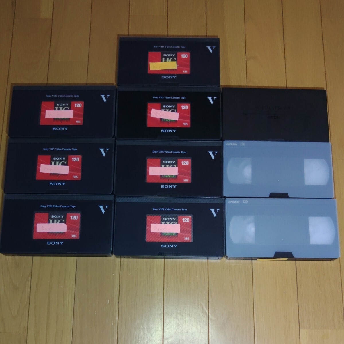 メーカー色々(ソニー、TDK、ビクター)録画無しテープ 120分 9本 160分 1本 N02拍卖