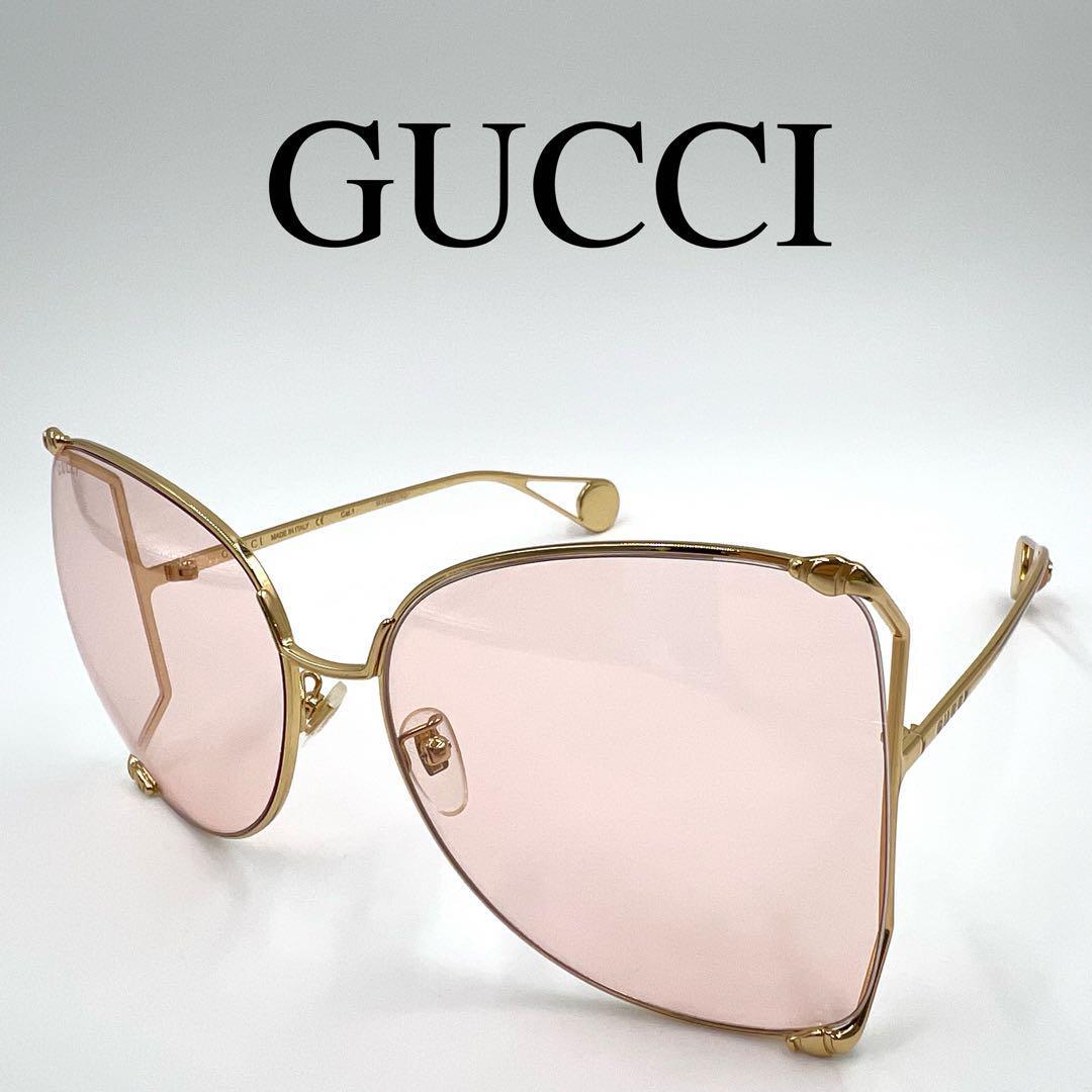 GUCCI グッチ サングラス 度なし GG0252S バタフライ ケース付き拍卖