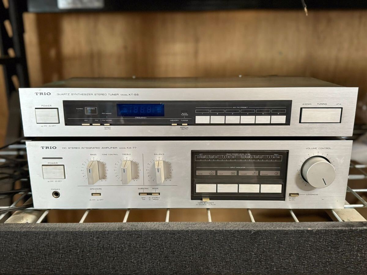 ◆通電のみ確認しました。 TRIO トリオ オーディオセット KA-77 KT-55 KP-F5拍卖