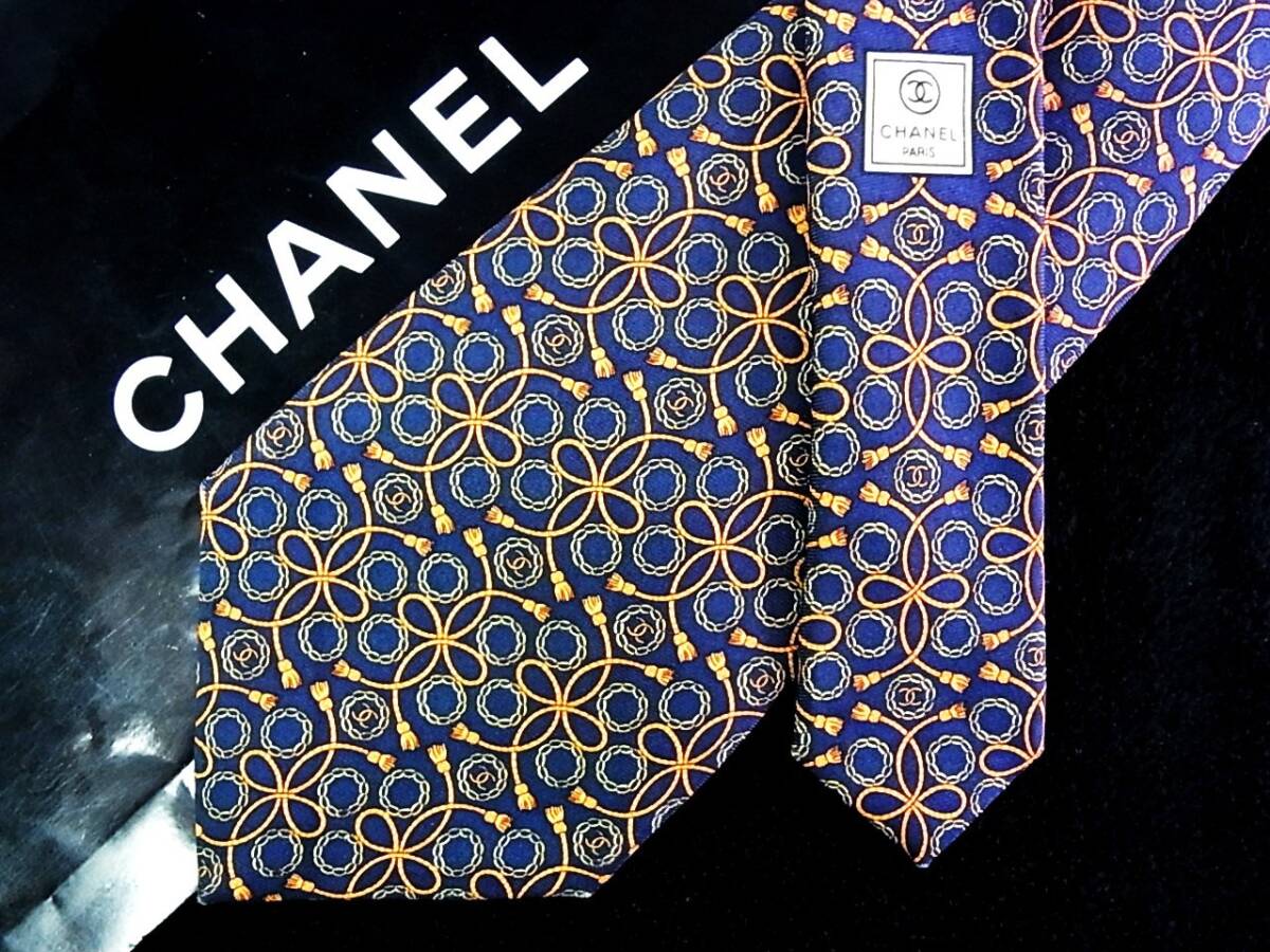 ◆SALE◆1382◆シャネル【CHANEL】 CCロゴ柄 ネクタイ★拍卖