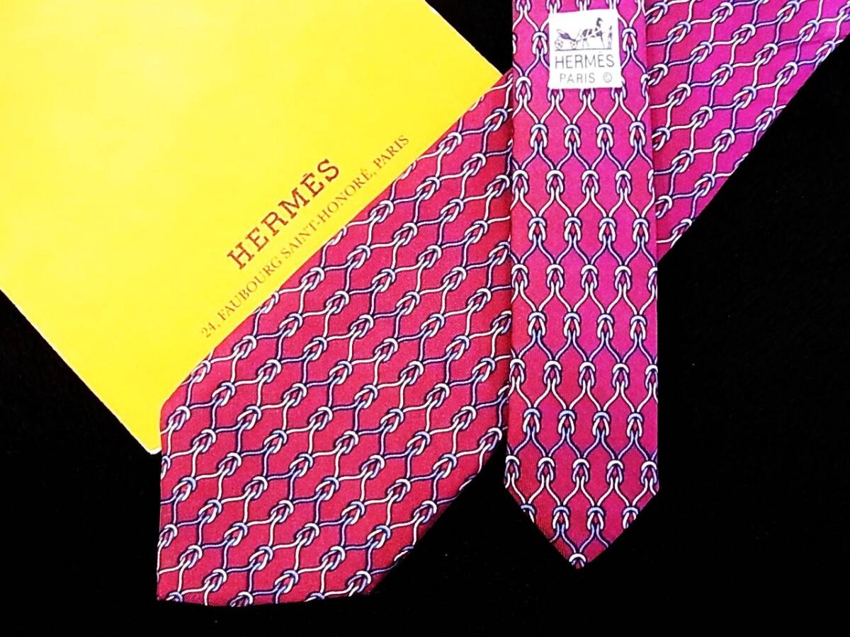 ◆SALE◆1389◆エルメス【ロープ柄】「HERMES」ネクタイ拍卖