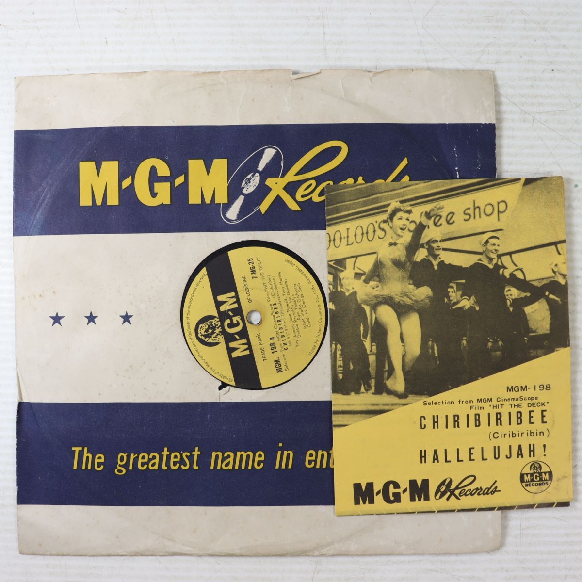 S164/SP盤/美盤/カード,袋付/映画「艦隊は踊る」より/ケイ・アルメン他「チリビリビン」/トニイ・マーティン他「ハレルヤ」拍卖