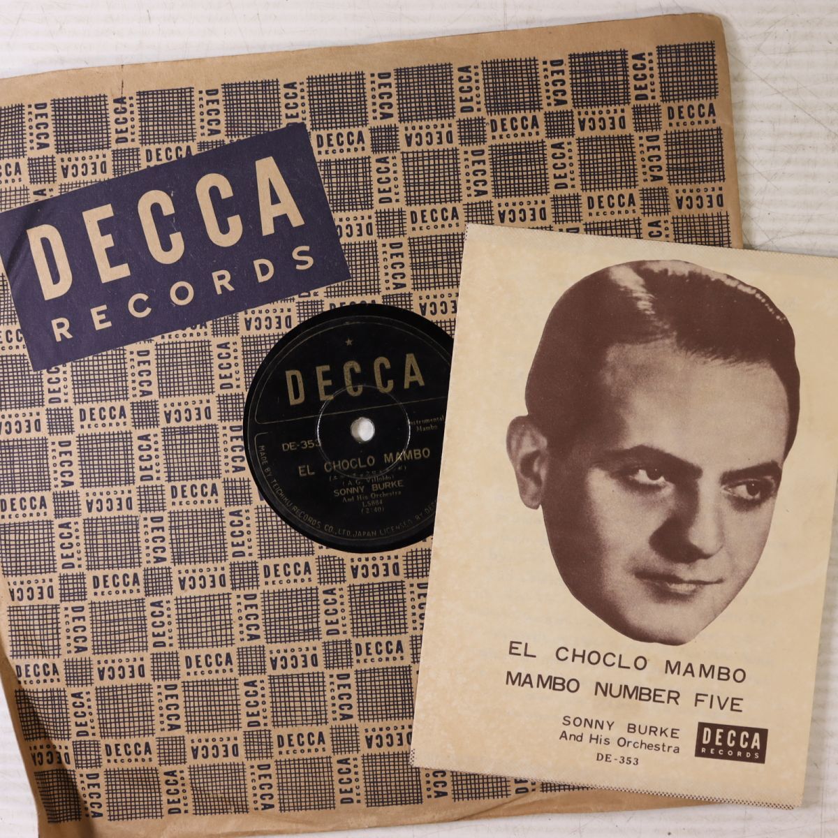 S165/SP盤/美盤/カード,袋付/ソニー・バーク楽団「エルチョクロ・マンボ/マンボ五番」拍卖
