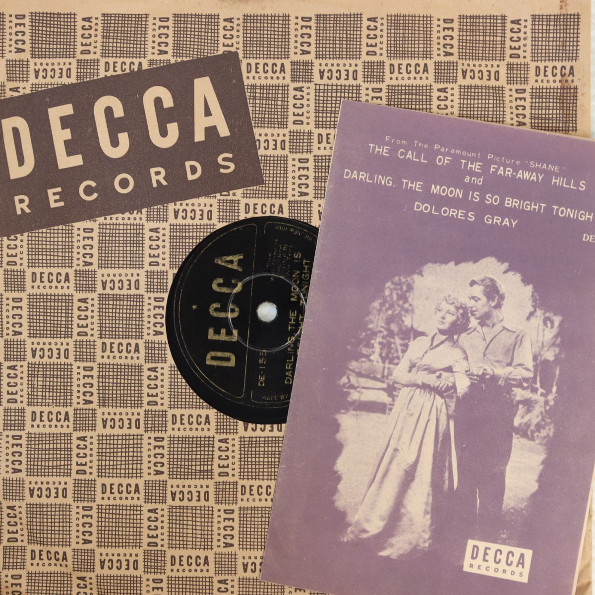 S166/SP盤/美盤/ドロレス・グレイ/映画「シェーン」主題歌:シェーン/月も今宵は美しく拍卖