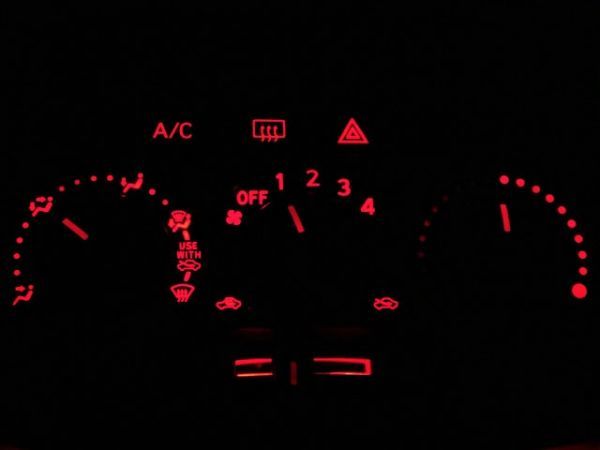 TANTO タント L375S/L385S マニュアルエアコン照明用 LED 1台分セット! レッド拍卖