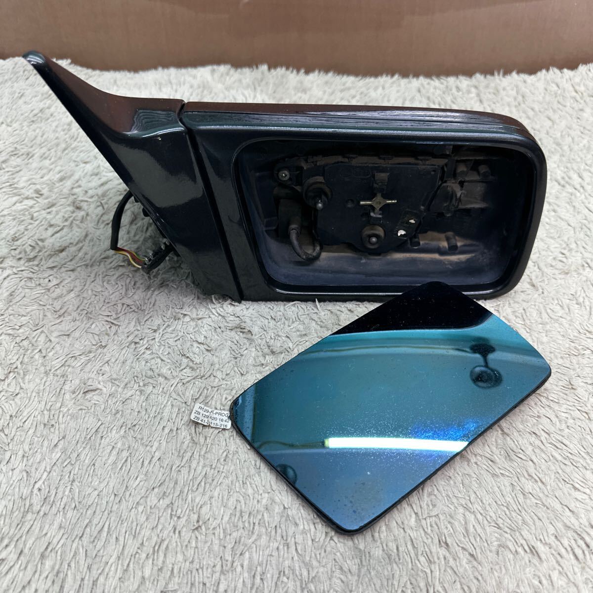 M.ベンツ/R129.500SL・右(助手席側)ドアミラー【ブルーブラック】◎ジャンク扱拍卖
