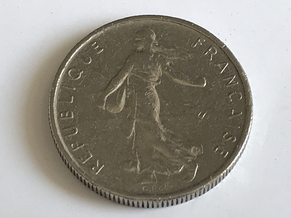 フランス 硬貨 1/2フラン 1968年 オリーブ 種をまく女性 古銭 外国 コイン 1/2FRAN /(5)拍卖