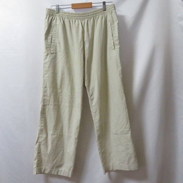古着 メンズO adidas/アディダス ロングパンツ 長ズボン スポーツ カジュアル 丈短め ベージュ 700558拍卖