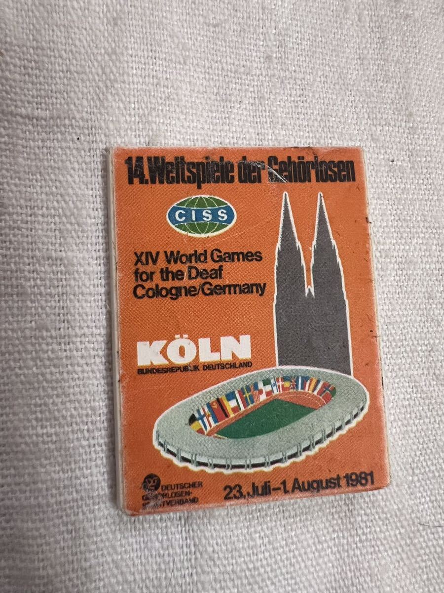 ◆ 1981年 ケルン 夏季デフリンピック ピンバッチ◆B-1368拍卖