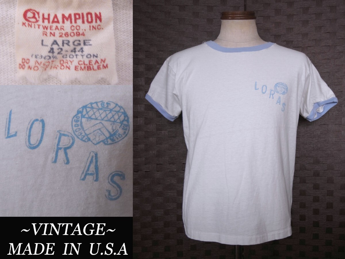 60s ビンテージ champion ランナーズタグ USAアメリカ製 C中 ランタグ リンガーT マッコイズ VINTAGE ウエアハウス RRL バズリクソン model拍卖