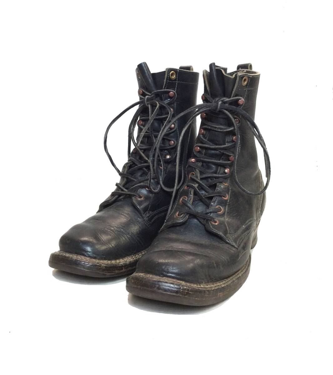 WHITE’S BOOTS ホワイツ スモークジャンパー レースアップブーツ シューズ レザー ブラック 黒 9A拍卖