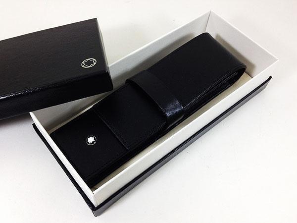 送料無料 モンブラン ペンケース 2本差し筆箱 30302(BK)ペンポーチ14311拍卖