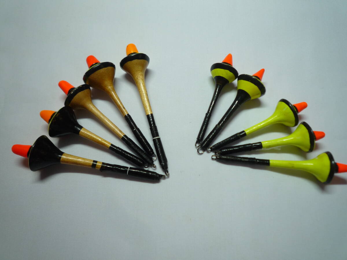 10.手作り 棒ウキ 10個セット 拍卖