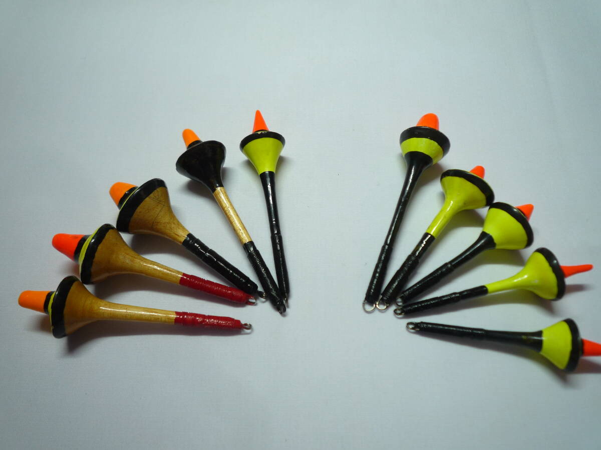11.手作り 棒ウキ 10個セット 拍卖