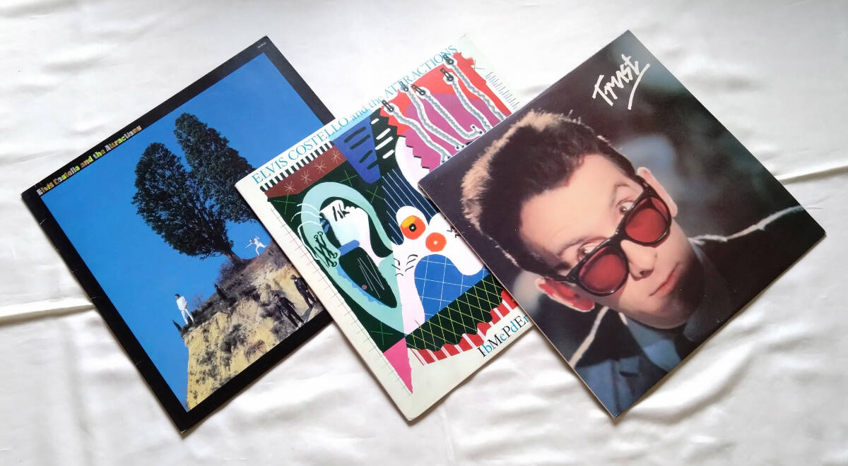 【US&J/再生確認済/3LP】ELVIS COSTELLO/エルヴィス コステロ『Trust(米)/IbMePdErRoIoAmL(米)/Goodbye Cruel World(日)』■vinyl/送料込■拍卖