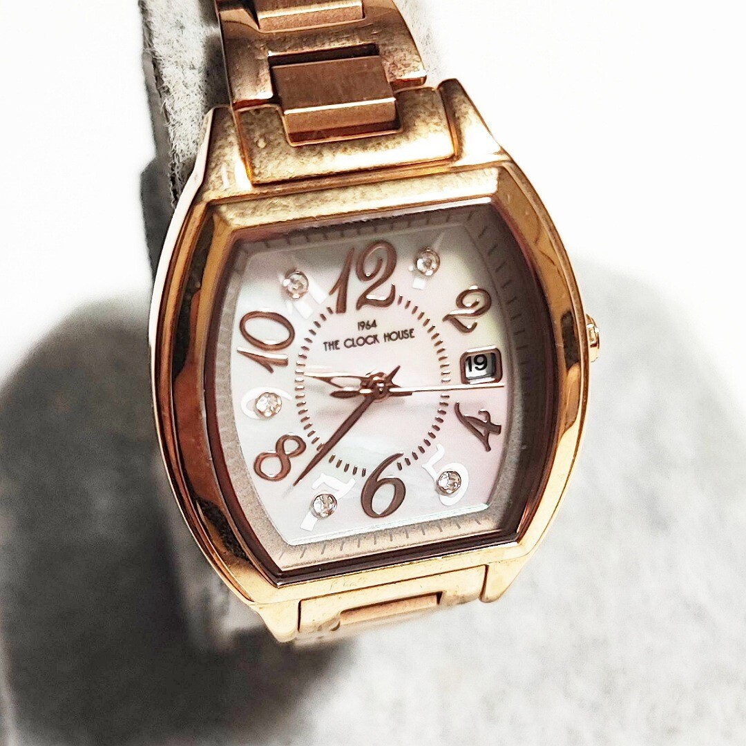 動作品 1964 THE CLOCK HOUSE ザクロックハウス ソーラー充電式 SOLAR クォーツ アナログ レディース 腕時計 稼働品 ソ211拍卖