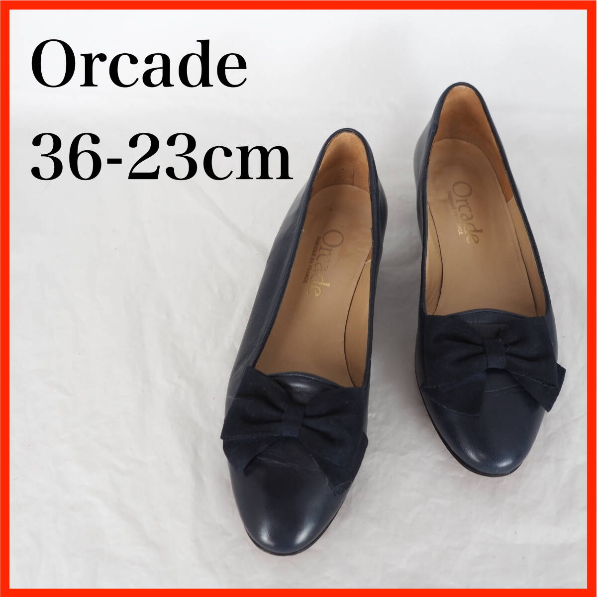 MK7143*Orcade*レディースパンプス*36-23cm*ネイビー拍卖