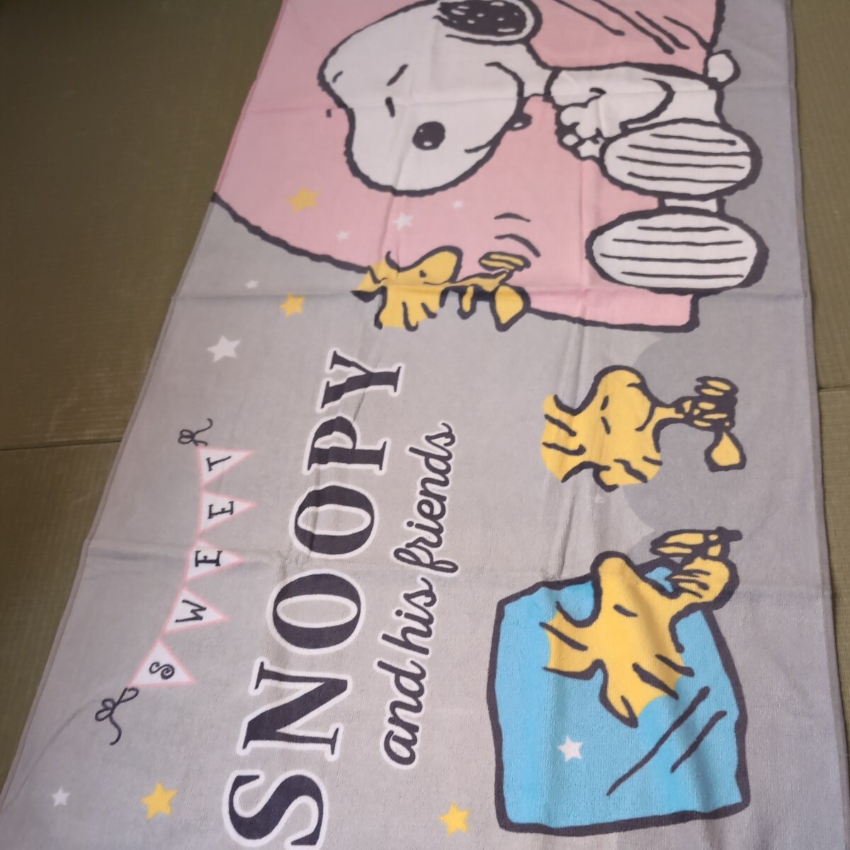 SNOOPY スヌーピー★バスタオル 60×120cm グレー拍卖