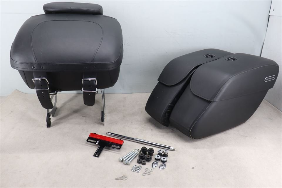 327344 ハーレー スポーツスター 04~ レザーサドルバッグ サイドケース サイドバッグ ツアーパック トップケース 専用キャリア拍卖