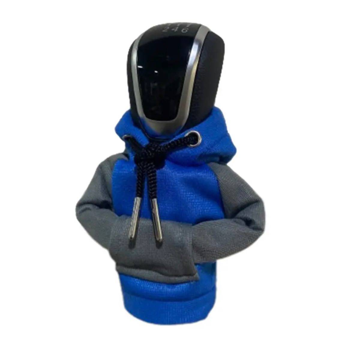 JDM USDM シフトノブ カバー パーカー ギアカバー 車内アクセサリー ブルー×グレー拍卖