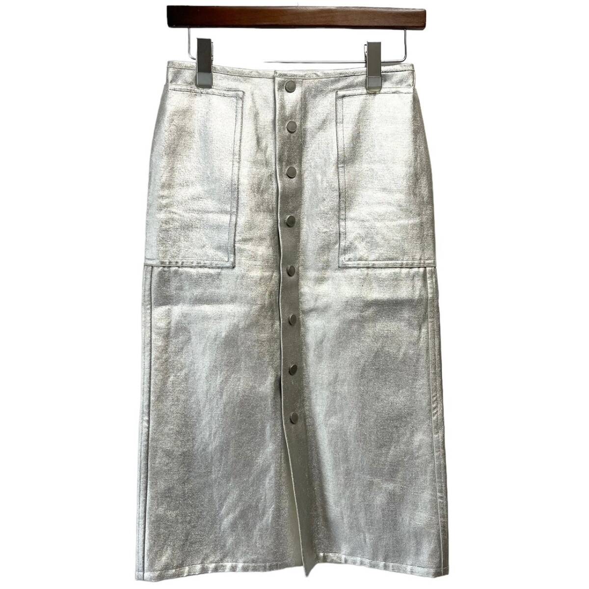 BLAMINK ブラミンク M C/L/PU LAMINATE TT シルバーコーティングリバーシブルスカート 7924-230-0153拍卖