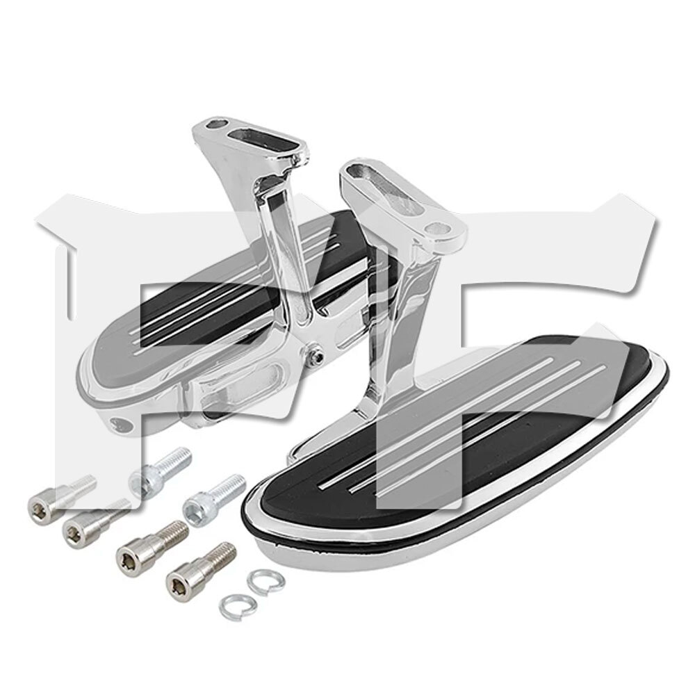 ハーレー ツーリング 93-23 助手席用 フットボード 特大フットペグ マウントキットブラケットキット クローム パーツ カスタム拍卖