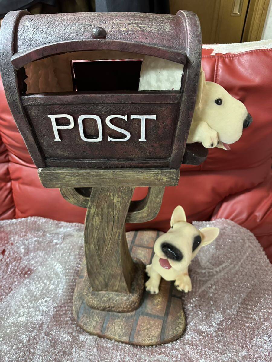 送料無料!新品!ブルテリア 犬 郵便ポスト インテリア拍卖