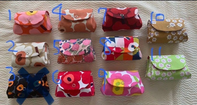 ☆ハンドメイド☆マリメッコ生地☆アコーディオン財布☆拍卖