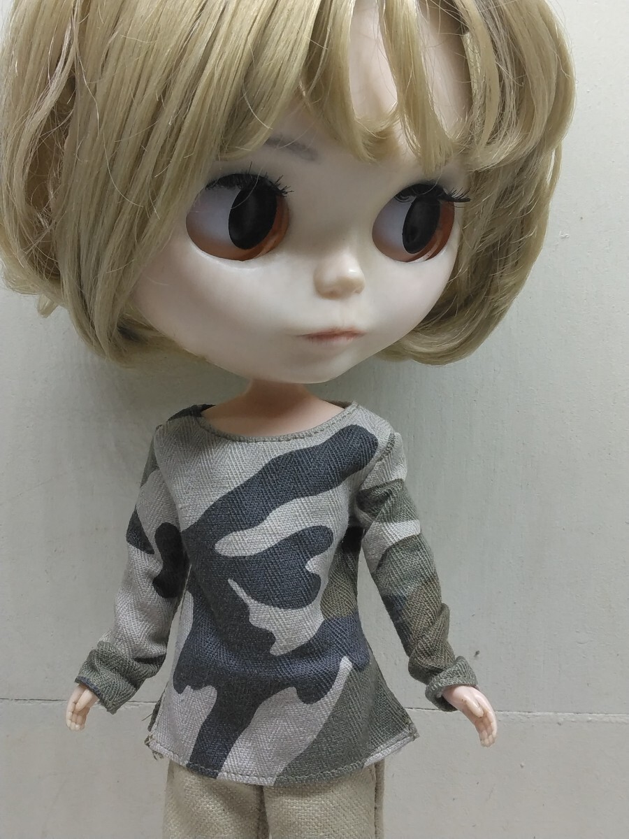 トップス迷彩 ネオブライス リカちゃん オビツ ピュアニーモ  ハンドメイド アウトフィット Blythe outfit 拍卖