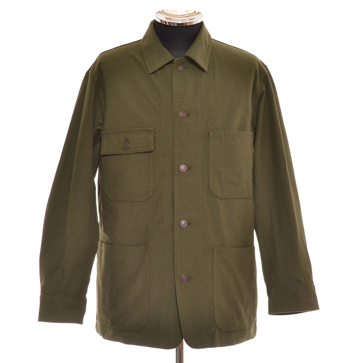 〇504111 UNIQLO ユニクロ ◯ウォッシュ ユーティリティジャケット ジャージー 433066 サイズS メンズ カーキ グリーン拍卖