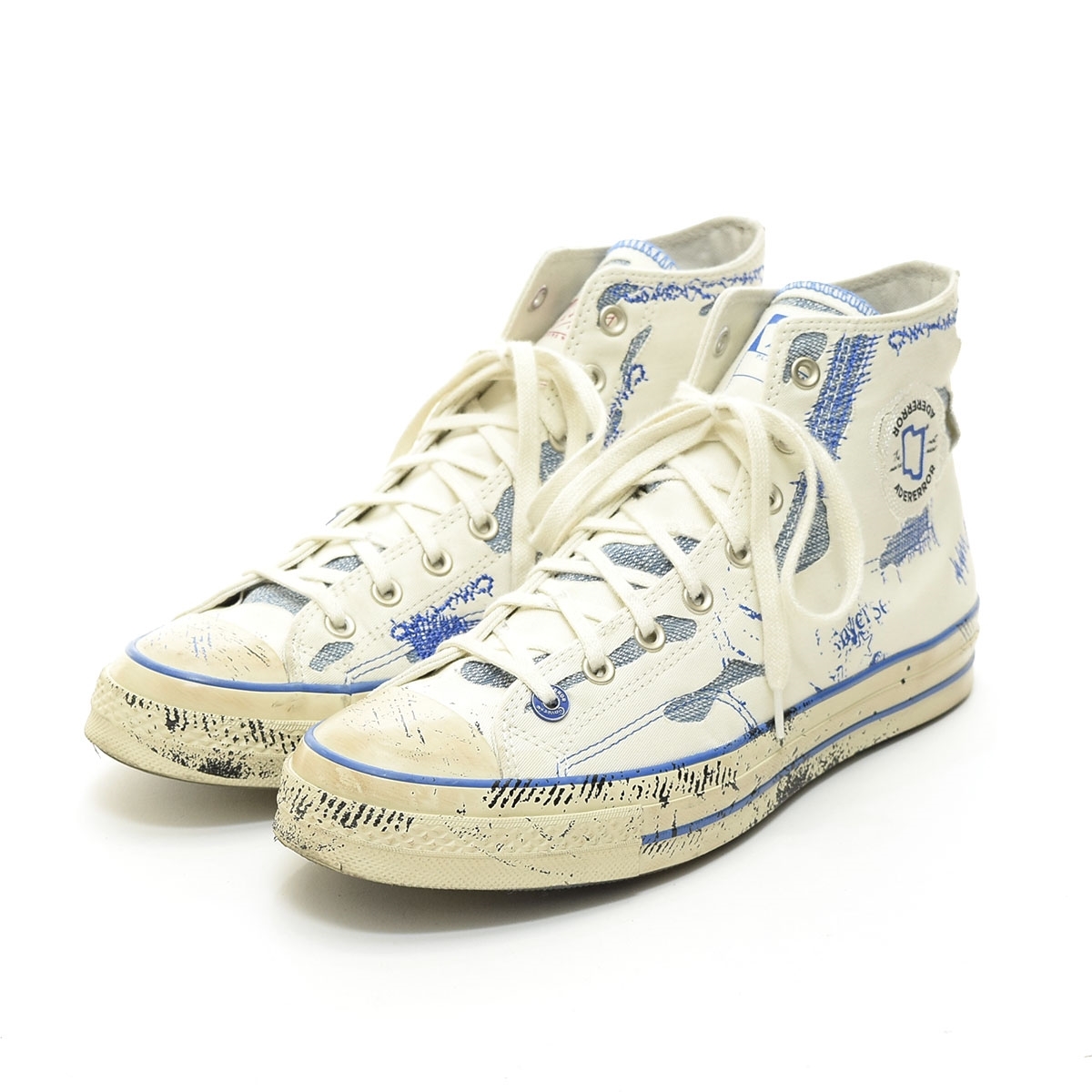 ●516829 CONVERSE ●All Star CT70 HI ADER ERROR チャックテイラー アーダーエラー 29.5cm ヴィンテージ加工 メンズ ホワイト ブルー拍卖