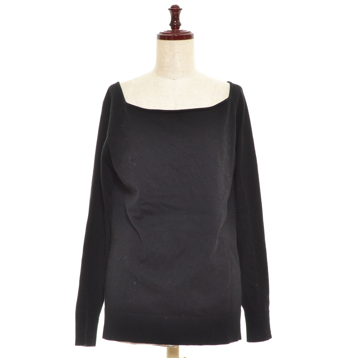 □361250 Diagram GRACE CONTINENTAL ダイアグラム グレースコンチネンタル ◯ニット ロングスリーブ サイズ36 レディース ブラック拍卖