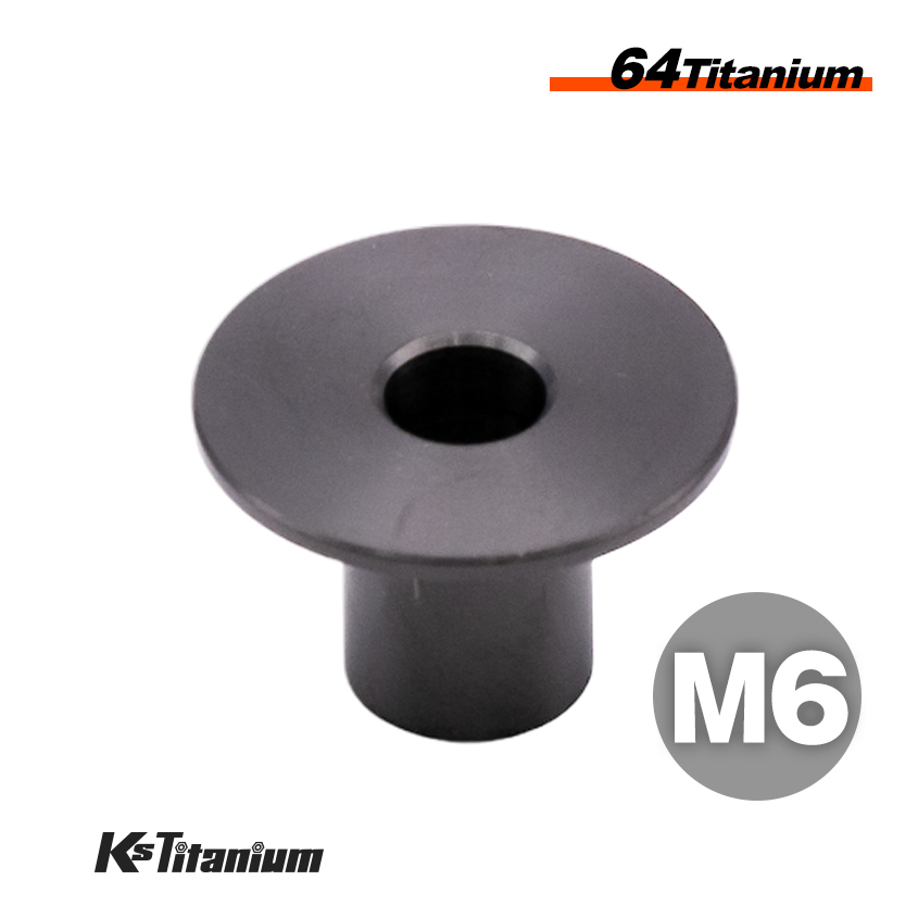 チタンボルト M6 13mm つば付き カラー ブラック 1個 NSR250 タンク ラジエターステー PGM RCバルブ スペーサー バイク レストア パーツ拍卖