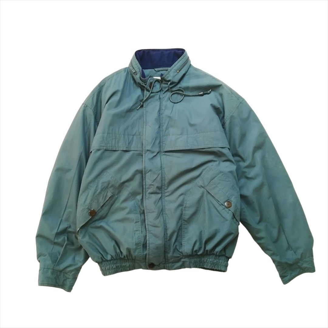 ロンドンフォグ TOWNE LONDON FOG ジャケット グリーン LONDON FOG 古着 メンズ M フルジップ シンプル 裾リブ クリーニング済み拍卖