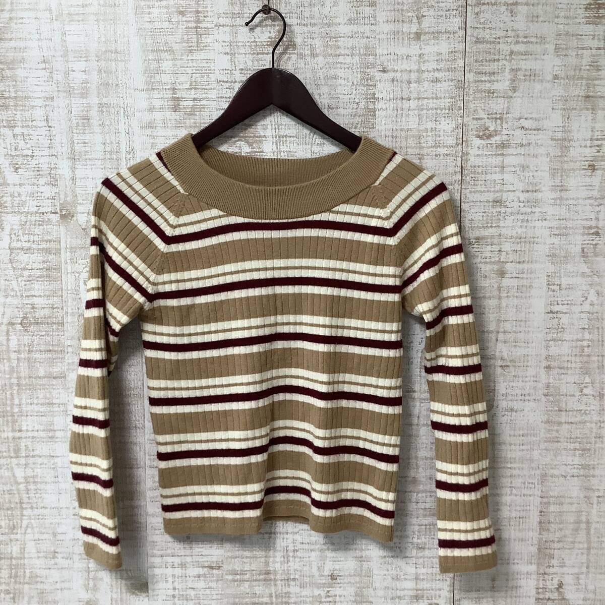 M55◇any SiS | エニィスィス セーター ニット ベージュ サイズ2拍卖