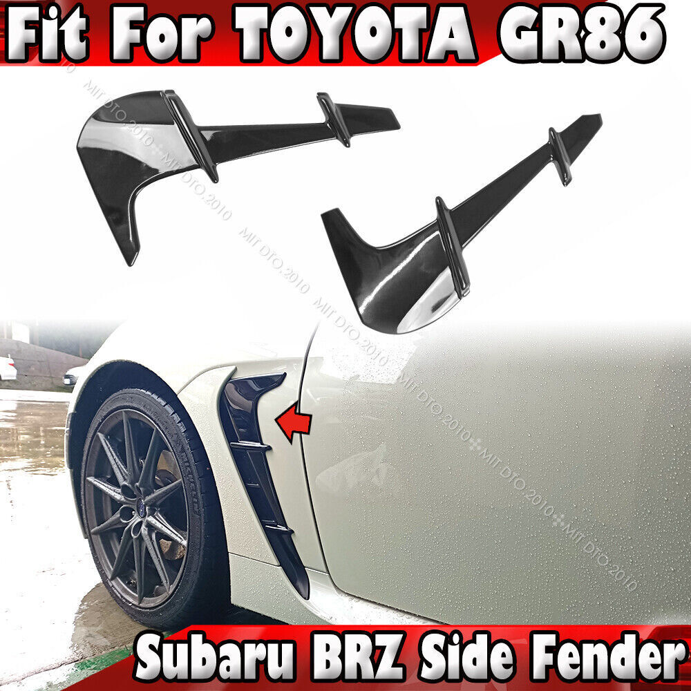 【即納品】トヨタ GR86 スバル BRZ ZN8 ZD8 ABS エアロ サイドフェンダー カバー ダクト トリム 未塗装品 素地 2022-2024 左右セット拍卖