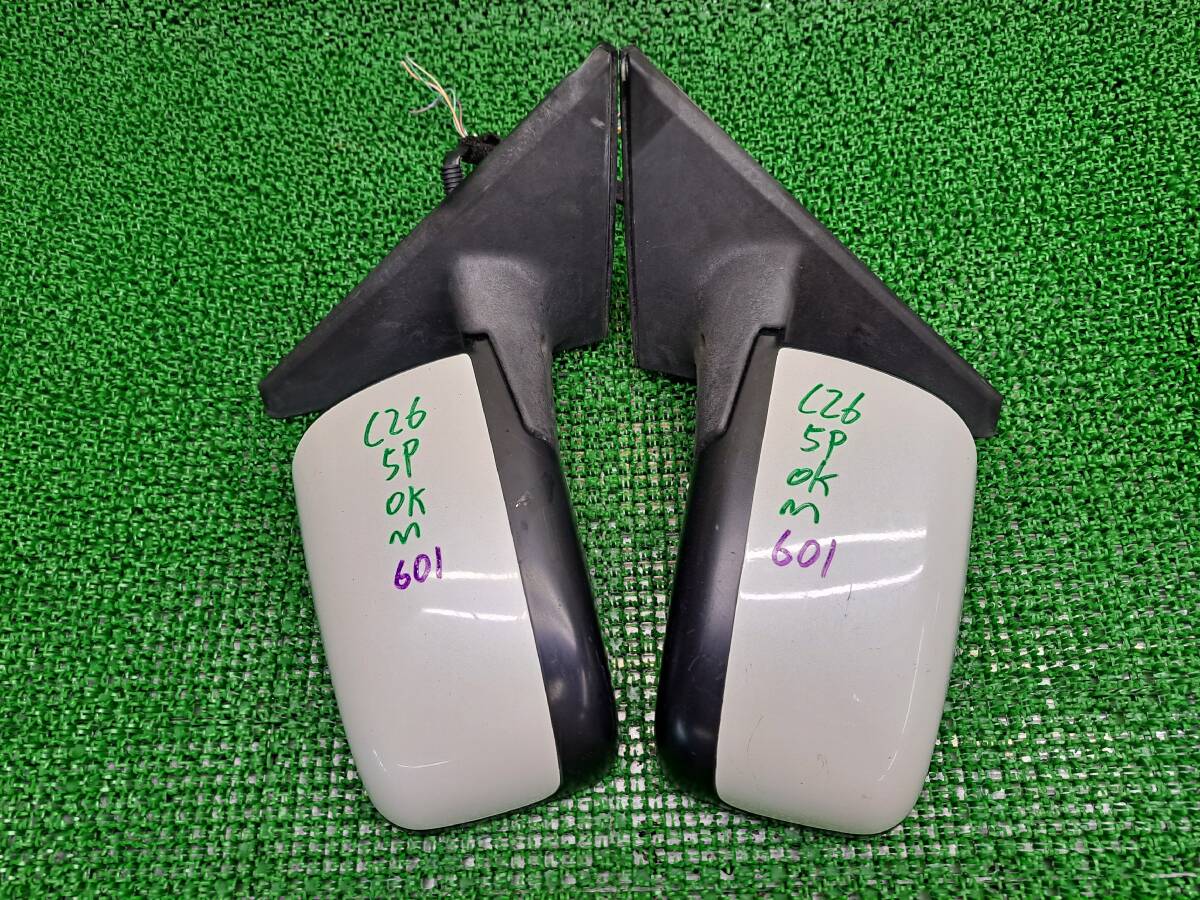 601 セレナ C26/NC26/HC26/HFC26/FNC26/FC26 ドアミラー 左右セット サイドミラー 運転席 助手席 右 左 5P 動作確認OK拍卖