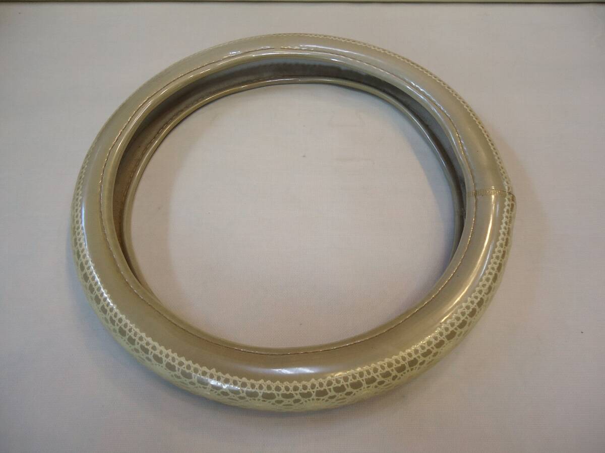 ハンドルカバー ステアリングカバー レース サイズ 約37cm拍卖