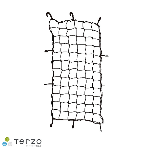 カーゴネット スリム 120cm×60cm フック10個入 ルーフラック バスケットラック 荷物固定に 大型パイプ径対応 PIAA/Terzo EA75HH拍卖