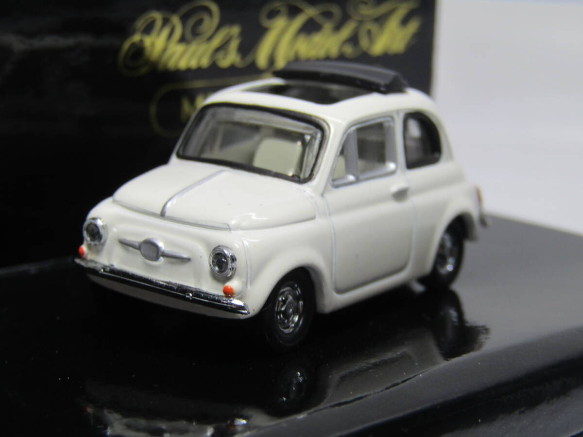 FIAT500 1/64 PMA フィアット 500 NUOVA 500(ヌオーヴァ500)白 1957~1976 ルーフ開 Micro Champs チンクェチェント 拍卖