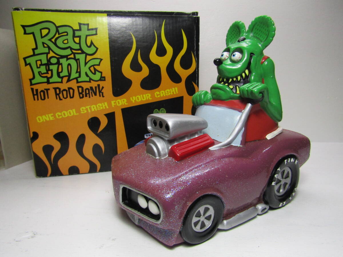 FUNKO エドロス EDROTH ピンスト RATFINK EDROTH 2005年製 HotRod BANK 美品 未使用品 MOONEYES ファイヤーバード スーパーチャージャー拍卖