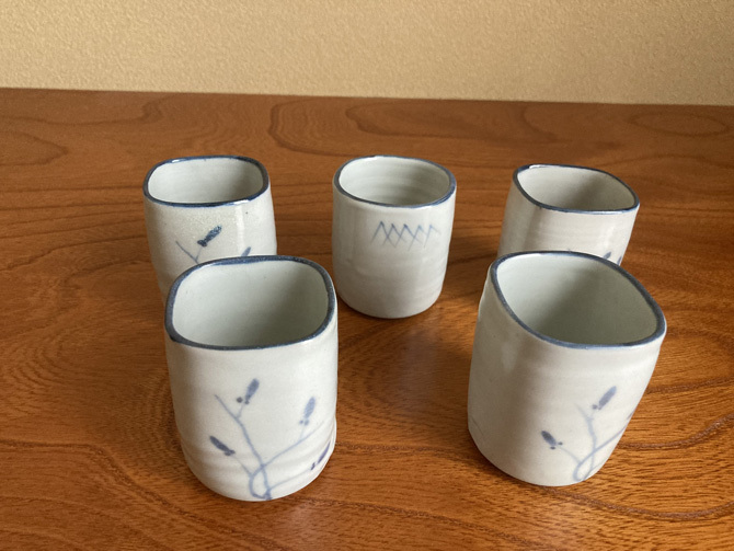 湯呑 染付湯呑揃 952拍卖