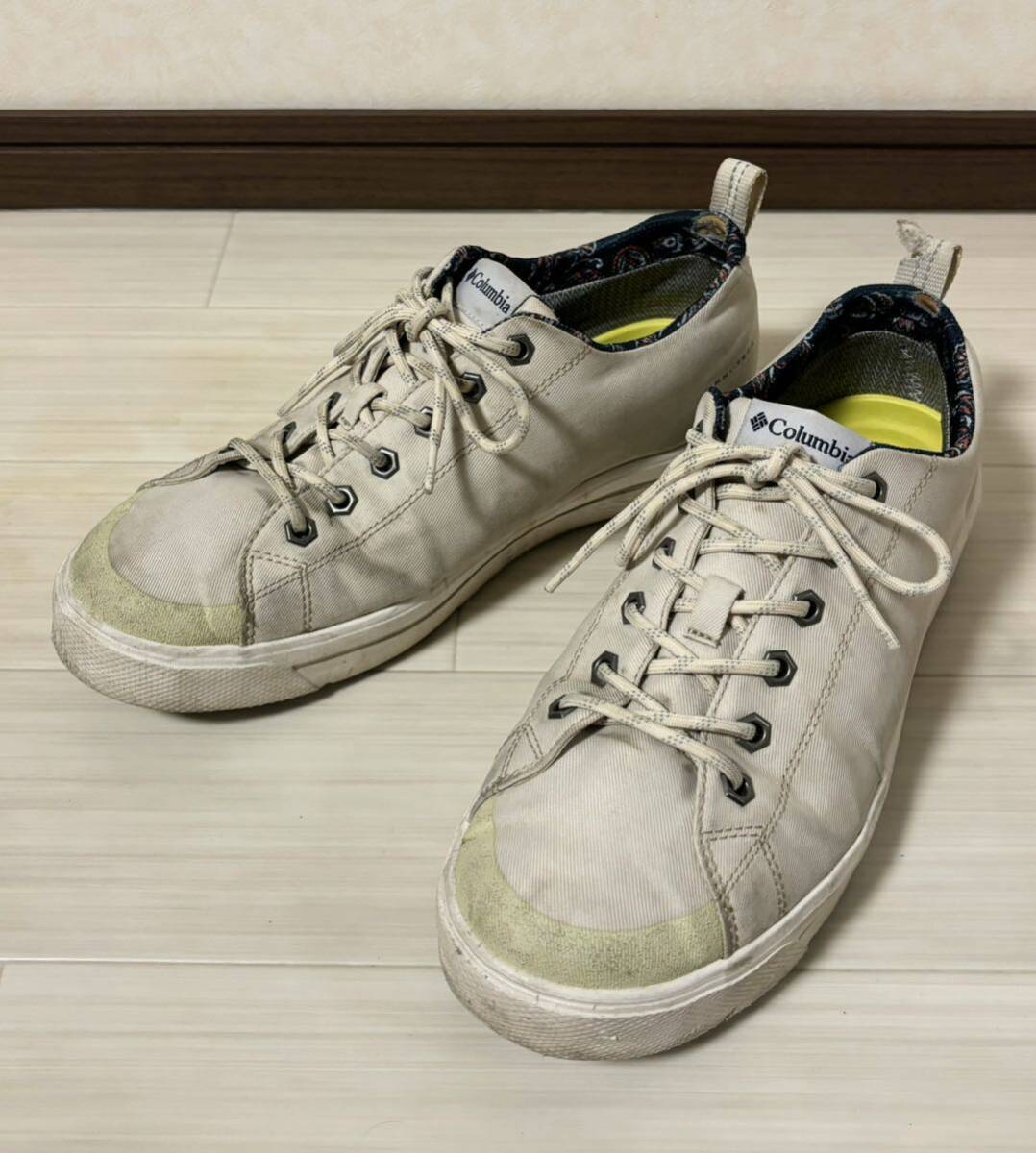 ● 中古 Columbia コロンビア メンズ スニーカー OMNI-TECH Ortholite Hawthorne 28.0cm USA10.0 UK9.5 EUR44 ホワイト 白 グレー 靴拍卖