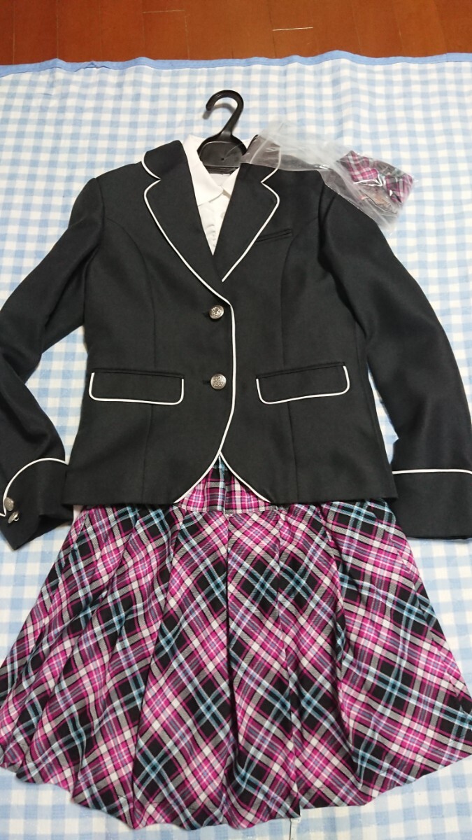 @フォ☆未使用・保管品☆フォーマル☆3点セット☆セットアップ 濃紺160拍卖