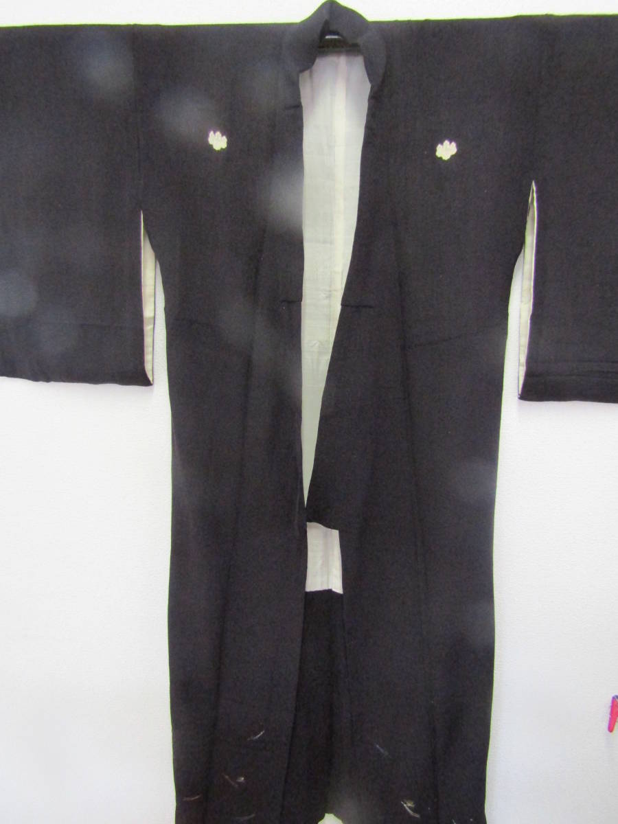 おちゃめ古布房 縮緬留袖 濃紫(せ017)拍卖