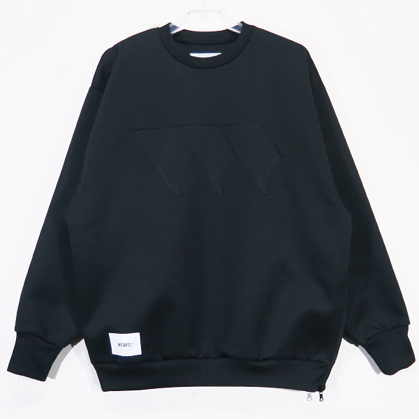 WTAPS ダブルタップス 24SS WOUND/SWEATER/POLY.:///: ワウンド スウェット ポリエステル トップス クルーネック トレーナー ブラック Junz拍卖