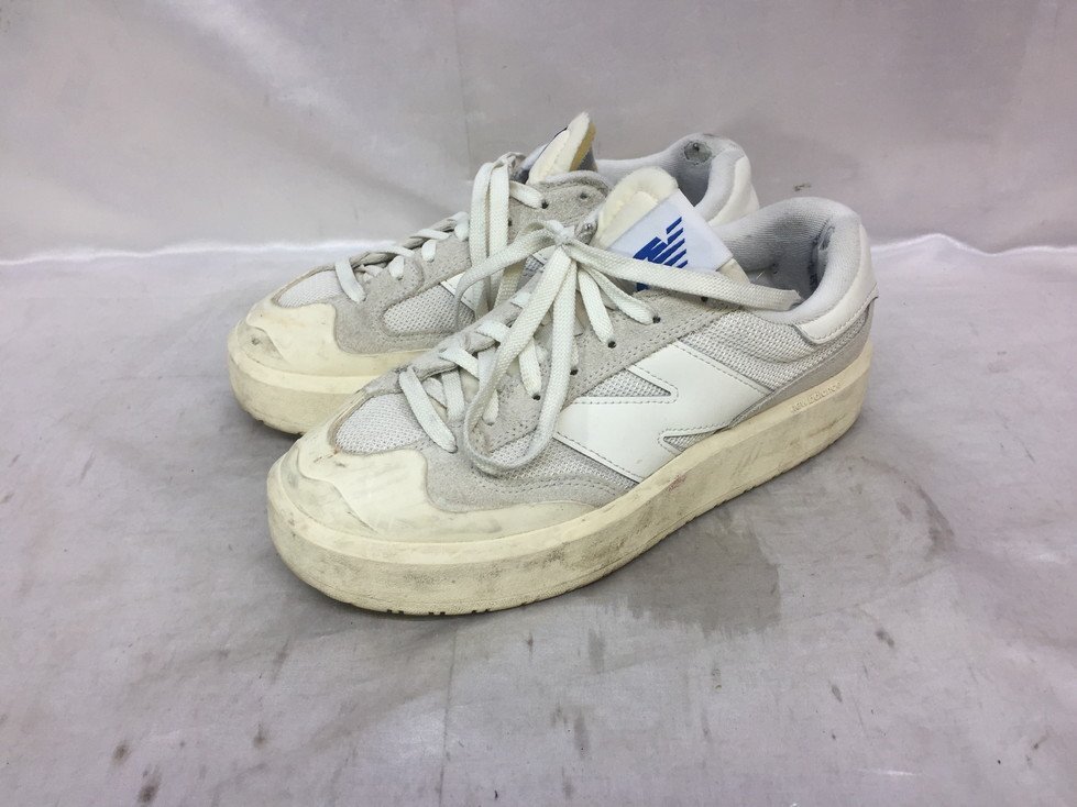New Balance ニューバランス CT302 厚底 ローカットスニーカー サイズ:24.5cm カラー:ホワイト/グレー ダッドスニーカー レディース拍卖