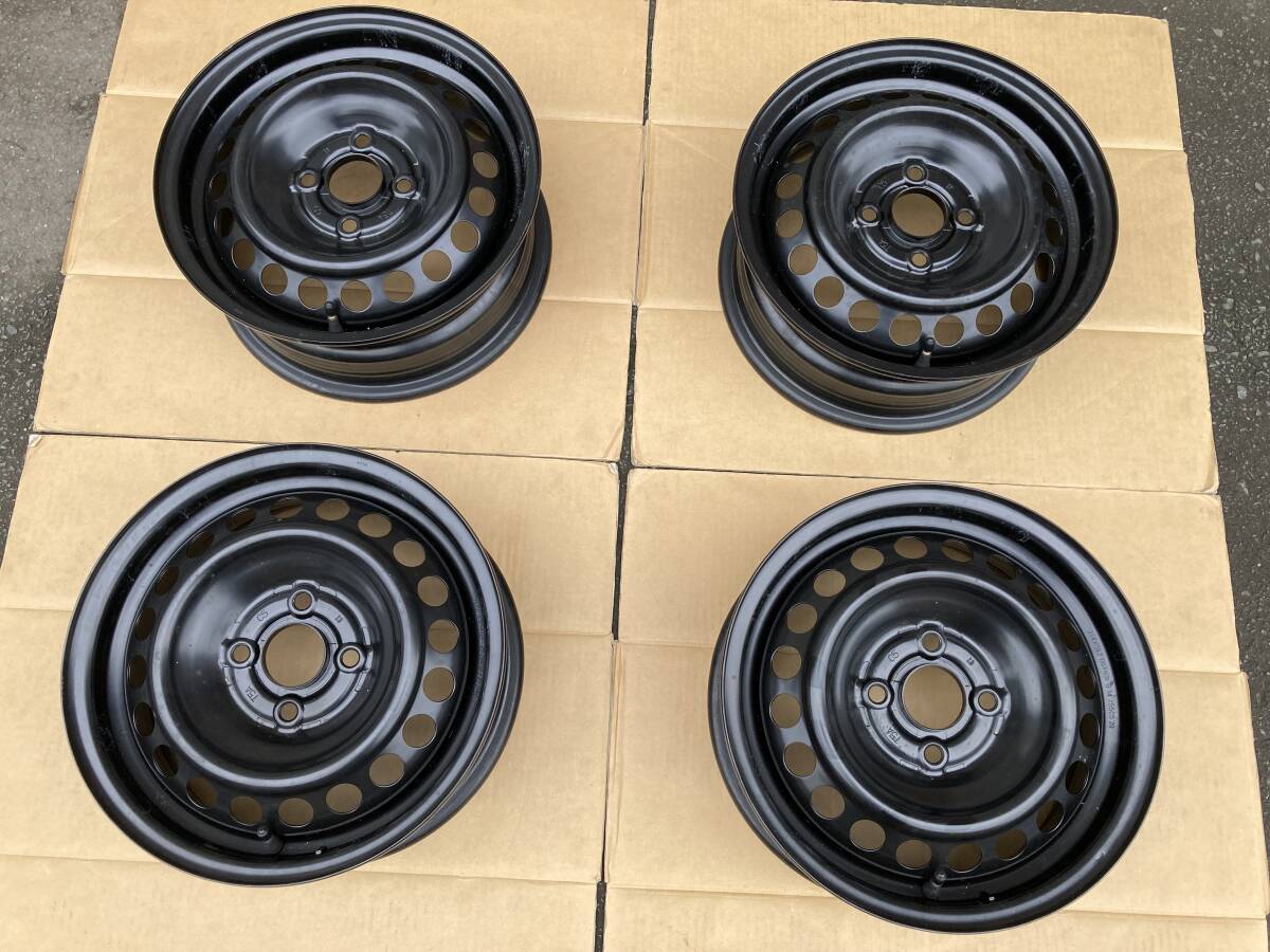 ☆ 極上 新車外し ホンダ GK系 フィット 純正 14in スチールホイール 4本セット ☆①拍卖