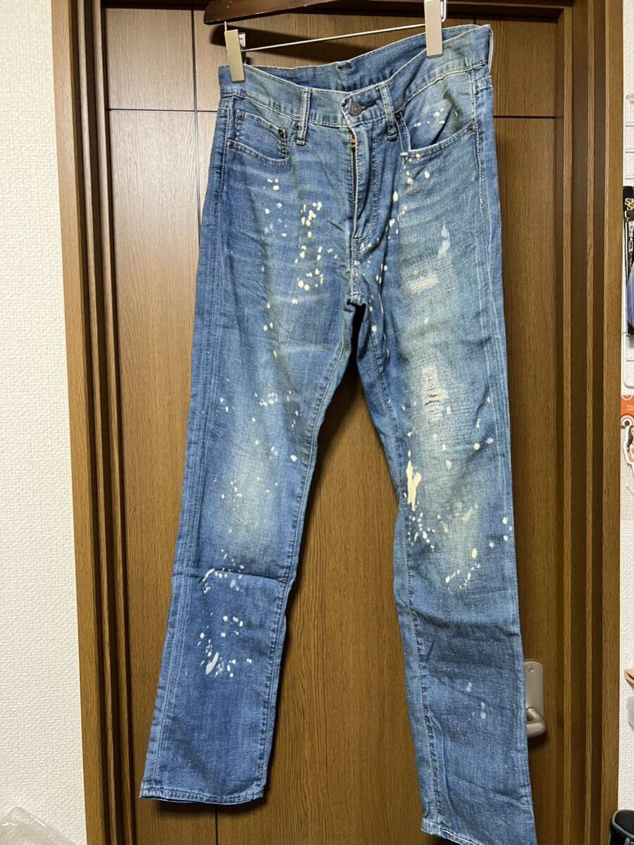 Levi's 511 ブリーチ加工 デニムパンツ ダメージ リーバイス拍卖