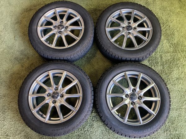 送料無料 スタッドレスセット 15in 5.5J +50 PCD100 ピレリ アイスアシンメトリコ 185/60R15 フィット シャトル インサイト拍卖